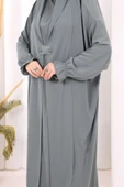 Medine Kendinden Peçeli Sufleli Cilbab 6032 Mint thumbnail 6