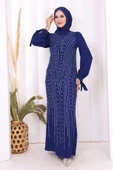 Taş Detaylı Elbise 3935 Saks thumbnail 2