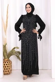 Taş Detaylı Elbise 3935 Siyah thumbnail 1