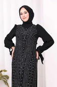 Taş Detaylı Elbise 3935 Siyah thumbnail 5