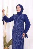 Taş Detaylı Elbise 3935 Saks thumbnail 5