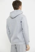Oversize Kapüşonlu Sweatshirt - Gri thumbnail 5