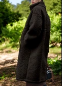 Kışlık Şık Fermuarlı Peluş Ceket thumbnail 3