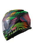 LS2 Storm 2 Power Mat Siyah-gökkuşağı Kask thumbnail 3