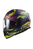 LS2 Storm 2 Power Mat Siyah-gökkuşağı Kask thumbnail 1
