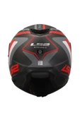 LS2 Strobe 2 Çene Açılır Kask Phantom Mat Tıtanıum Gri Kırmızı thumbnail 5