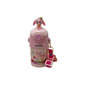 TAROS MATARA 500 ML PEMBE LİFE FİGÜRLÜ ANIMALS ÇELİK thumbnail 1