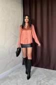 Kiremit Saten Gömlek thumbnail 2