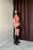 Kiremit Saten Gömlek thumbnail 3