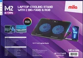 Classone Mila Serisi M2 R-TYPE 13-17 inch RGB Işıklı, 2 Büyük Fan, Telefon Standı,2 USB Notebook Soğutucu Stand thumbnail 5