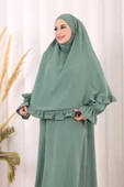 Sufleli Namaz Elbisesi 6034 Mint thumbnail 5