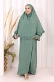 Sufleli Namaz Elbisesi 6034 Mint thumbnail 2