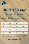 Tek Cepli Peluş Ceket- Bej thumbnail 6