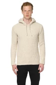 Erkek Kapüşönlü Pamuklu Triko Örgülü Sweatshirt thumbnail 11