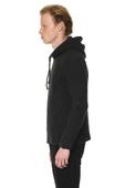 Erkek Kapüşönlü Pamuklu Triko Örgülü Sweatshirt thumbnail 8