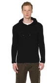 Erkek Kapüşönlü Pamuklu Triko Örgülü Sweatshirt thumbnail 2