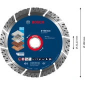EXP Multi Material Elmas Kesme Diski 180*22,23mm thumbnail 1