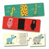 Djeco Üçlü Puzzle - Naked Animals thumbnail 3