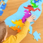Crocodile Creek Dev Kule Puzzle - 30 Parça - Dinozor thumbnail 6