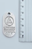 Linkin Park Gümüş Kaplama Örme Zincir Kolye thumbnail 3