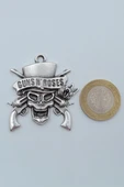 Guns'n Roses Gümüş Kaplama Örme Zincir Kolye thumbnail 4