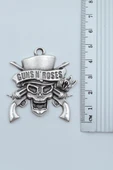 Guns'n Roses Gümüş Kaplama Örme Zincir Kolye thumbnail 3