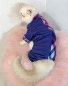 Monogram Purp Polar Kedi Tulum Pijama thumbnail 7