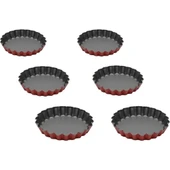 Anto Mini 6 lı Tart Kalıbı Kırmızı thumbnail 1