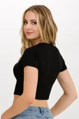 Kadın Likralı Kollu Crop thumbnail 8