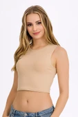 Kadın Likralı Kolsuz Crop thumbnail 3
