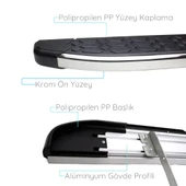 Ehiltek Audi Q3 Yan Basamak Seti - Krom, Blackline | (2011+) thumbnail 3