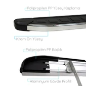 Ehiltek Chery Tiggo 8 Pro Yan Basamak Seti - Krom, Proside | (2023+) thumbnail 3