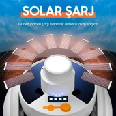 Solar Panelli Şarjlı Katlanabilir Acil Durum Kamp Lambası thumbnail 5