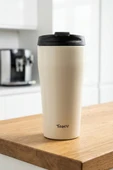 Bambum Pira - Bardak Termos Krem 400 ml thumbnail 1