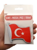 Dalgalı Türkiye Bayrak - Cırt - Patch - Peç - Arma thumbnail 6