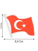 Dalgalı Türkiye Bayrak - Cırt - Patch - Peç - Arma thumbnail 2