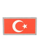 Türkiye Bayrak Dikdörtgen - Cırt - Patch - Peç - Arma - 8.5 x 4.5 cm thumbnail 1