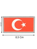 Türkiye Bayrak Dikdörtgen - Cırt - Patch - Peç - Arma - 8.5 x 4.5 cm thumbnail 2