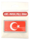 Türkiye Bayrak Dikdörtgen - Cırt - Patch - Peç - Arma - 8.5 x 4.5 cm thumbnail 7