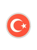 Türkiye Bayrak Yuvarlak - Cırt - Patch - Peç - Arma - 8 cm thumbnail 1