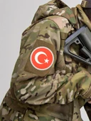 Türkiye Bayrak Yuvarlak - Cırt - Patch - Peç - Arma - 8 cm thumbnail 5