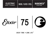 Elixir NANOWEB Coating Long Scale Tek Bas Gitar Teki (.075) thumbnail 2