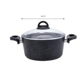 Karaca Dark Stone Bio Granit 24 cm Tencere thumbnail 2