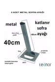 4 Adet Katlanır Metal 40 Cm Sofra Ayağı thumbnail 1