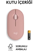 Logitech Pebble 2 M350S 910-007014 Pembe Sessiz Optik Kablosuz Mouse thumbnail 6