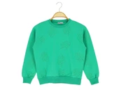 Kız Çocuk Sweatshirt Yaprak Baskılı thumbnail 4