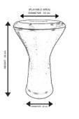 Darbuka - Mısır Darbuka Siyah - Kılıf Hediyeli thumbnail 4