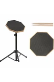 Bateri Davul Drum Pratik Çalışma Pedi ve Standlı Full Setup thumbnail 7