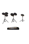 Bateri Davul Drum Pratik Çalışma Pedi ve Standlı Full Setup thumbnail 1