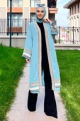 Düz Orta Kadın Yeşil Kimono - 10166 thumbnail 1